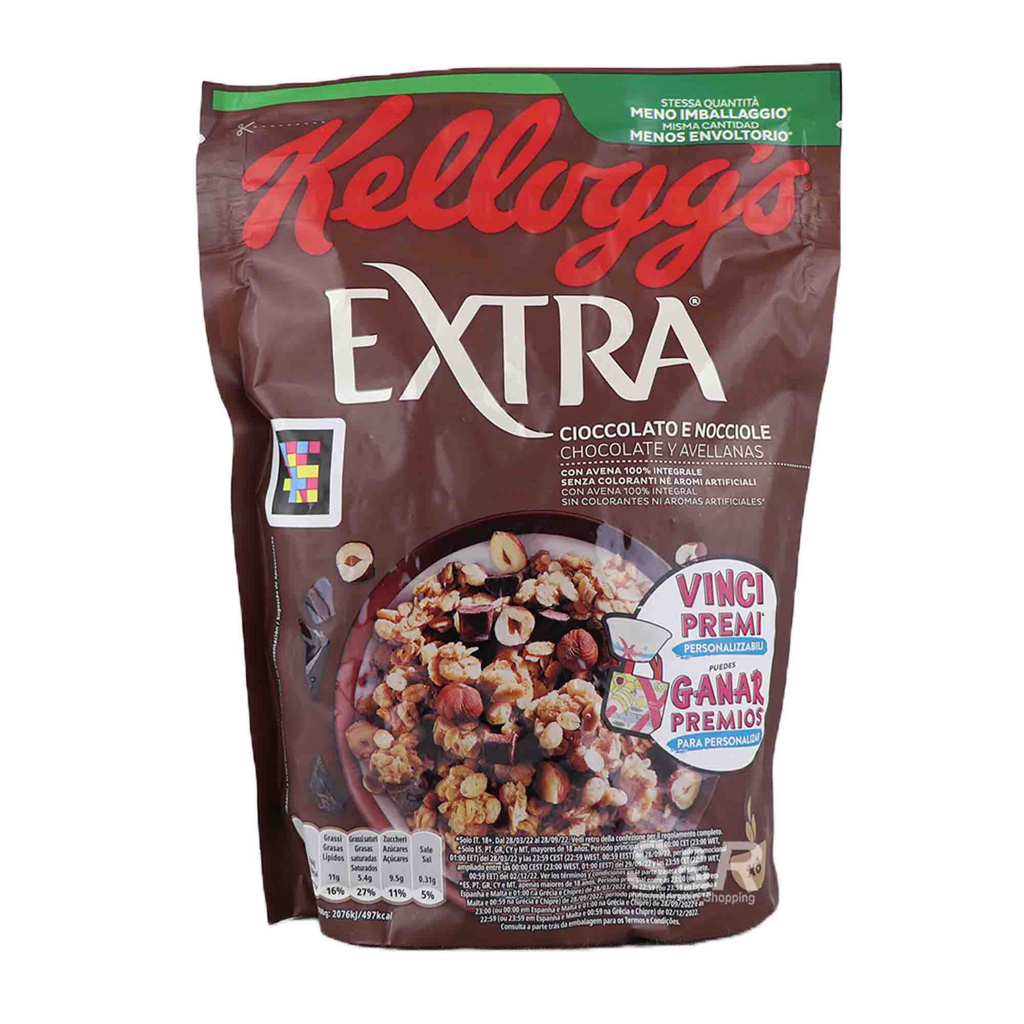 Kellogg's Extra Chocolate and Hazelnuts Granola 375g Kellogg's Extra Chocolate and Hazelnuts Granola 375g